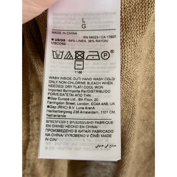 Banana Republic tan linen blend sweater size large - Picture 3 of 6